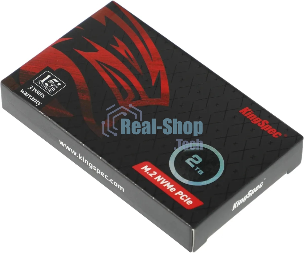 Накопитель SSD KingSpec NX-2Tb, 2000Gb, PCIe 3.0 x4, M.2 2280, NVMe, R/W 3400/3100