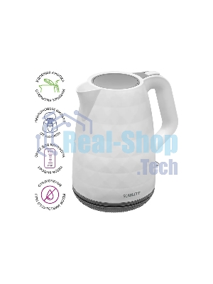 Чайник электрический Scarlett SC-EK18P49 1.7 л, 2200 Вт, белый/серый (корпус: пластик)