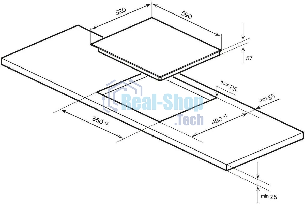 Индукционная варочная панель LEX EVI 641C IV слоновая кость