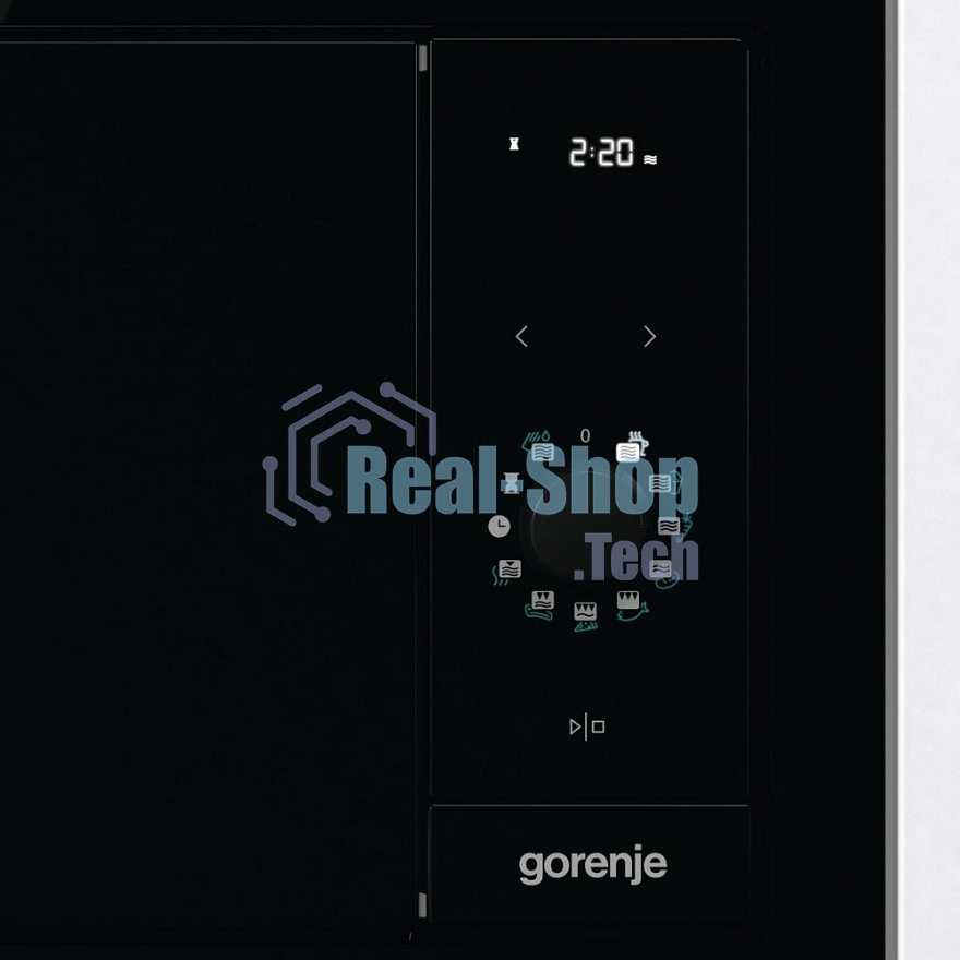 Встраиваемая микроволновая печь GORENJE BM235G1SYB черный 23 л, 900 Вт, переключатели - поворотный механизм/сенсор