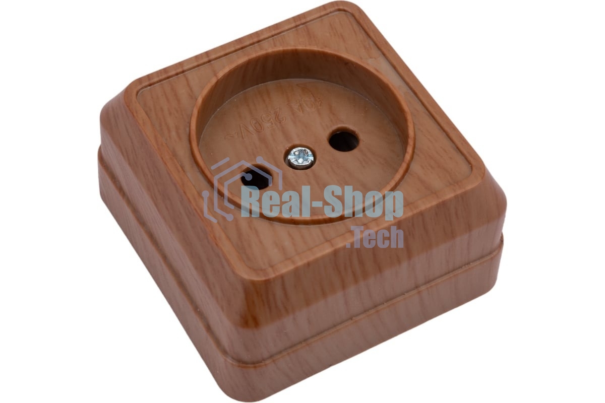 Розетка 1-м ОП Октава 10А IP20 без заземл. дуб ИЭК ERO10-K04-10-DC