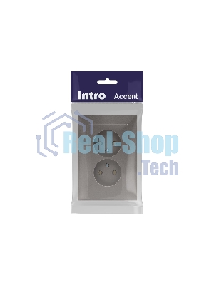 Розетка Intro Accent 6-204-09 2х2P 16А-250В IP20 СУ AL/CU титан Б0063433