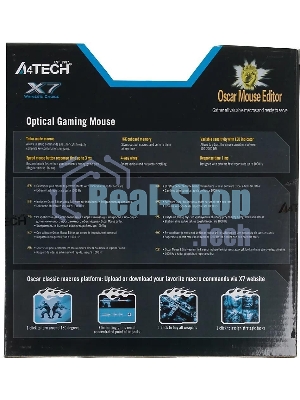 Мышь проводная A4Tech X-710MK черный, 2000 dpi, USB, кнопки - 7
