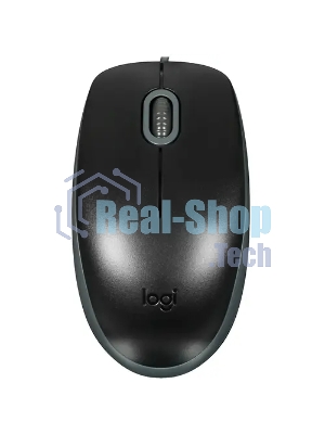 Мышь проводная Logitech M110 Silent черный, 1000 dpi, USB, кнопки - 3