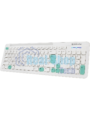Комплект клавиатура+мышь Defender Cerrato C-978 беспроводной, USB, 1600 DPI, белый/голубой