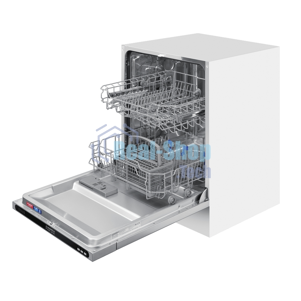 Встраиваемая посудомоечная машина Maunfeld MLP6022A01 Light Beam, серебристый, 59.8 см, 12 компл., 49 дБ, класс A++