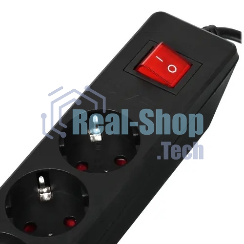 Сетевой фильтр SVEN Optima 3,0 м (6 розеток с защитными шторками) черный, цветная коробка