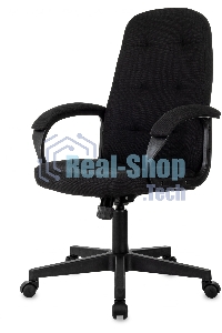 Кресло руководителя Бюрократ CH 002 Fabric 3C11 черный, крестов. пластик