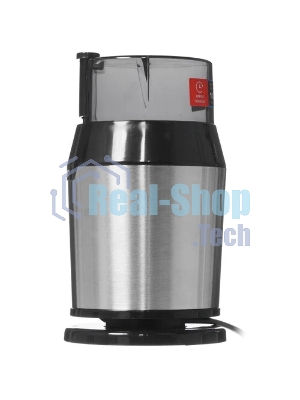 Кофемолка Centek CT-1362 (сталь) 200Вт, 60гр, стальн стакан, стальн чаша, прозрачная крышка