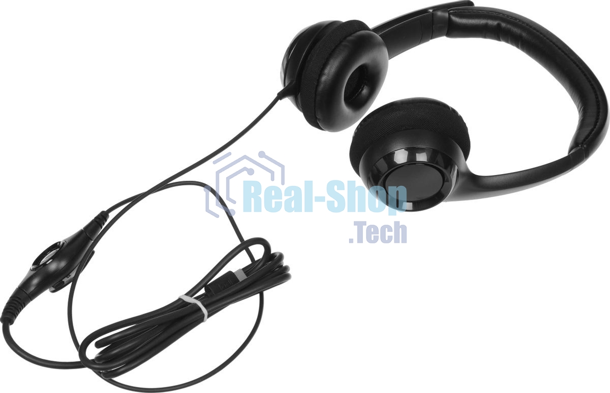 Гарнитура Logitech H390 чёрный, проводная, USB