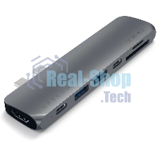 Док-станция Satechi ST-CMBPM, USB Type-C, HDMI/Thunderbolt 3/USB Type-C/SD/microSD/USB 3.0, USB