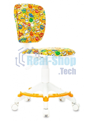 Кресло детское Бюрократ CH-W204/F оранжевый бэнг крестовина пластик подст. для ног пластик белый