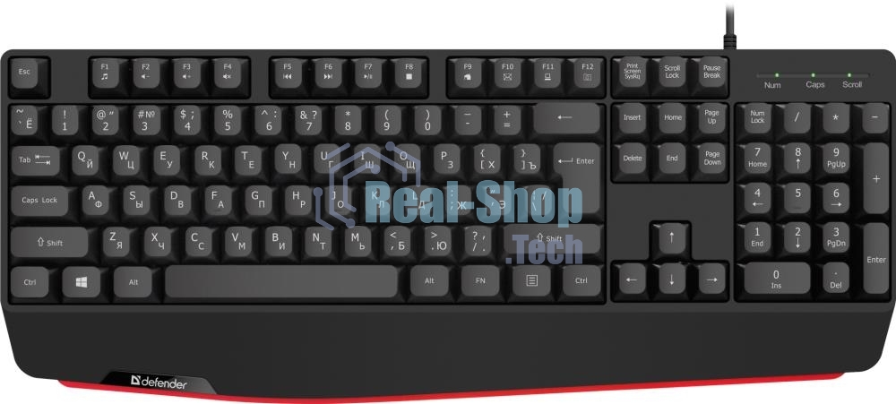 Клавиатура проводная Defender Atom HB-546, USB, черный