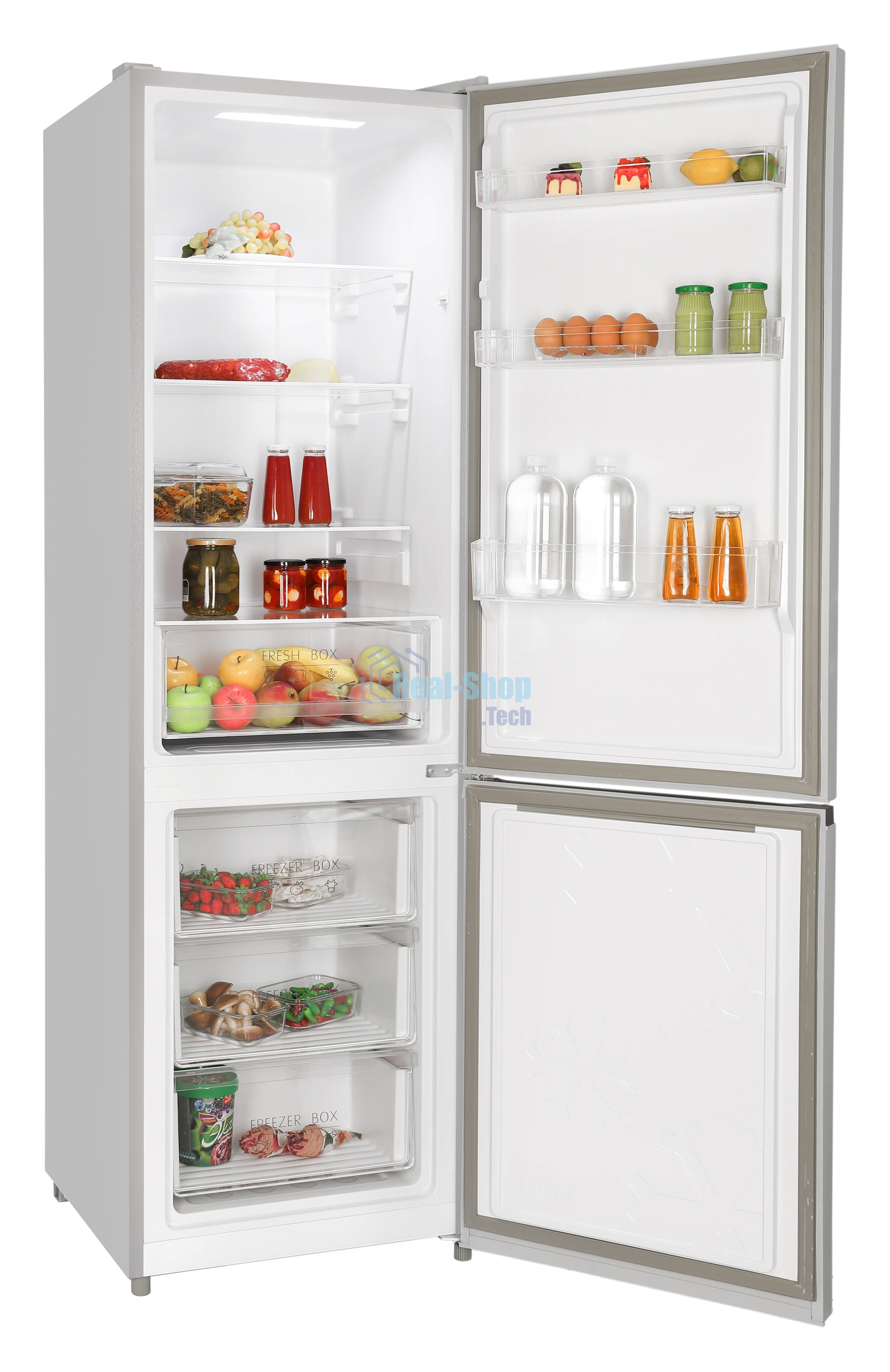 Холодильник Nordfrost RFC 390D NFS серебристый двухкамерный 240/95л морозилка снизу