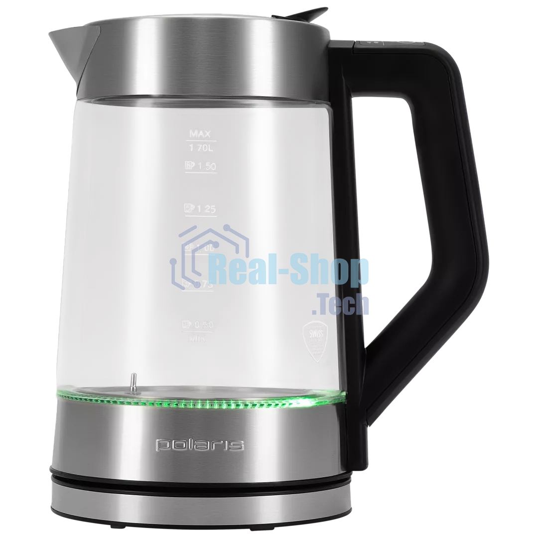 Чайник электрический Polaris PWK-1725-СGLD серебристый матовый, 1.7 л, 2200 Вт