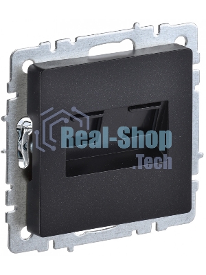 Розетка компьютерная двойная IEK BRITE РК10-2-БрЧ RJ45 кат.5E черный