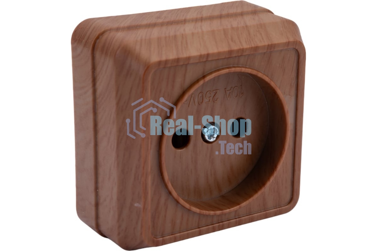 Розетка 1-м ОП Октава 10А IP20 без заземл. дуб ИЭК ERO10-K04-10-DC