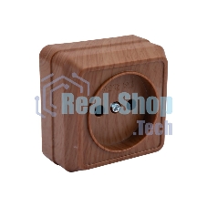 Розетка 1-м ОП Октава 10А IP20 без заземл. дуб ИЭК ERO10-K04-10-DC