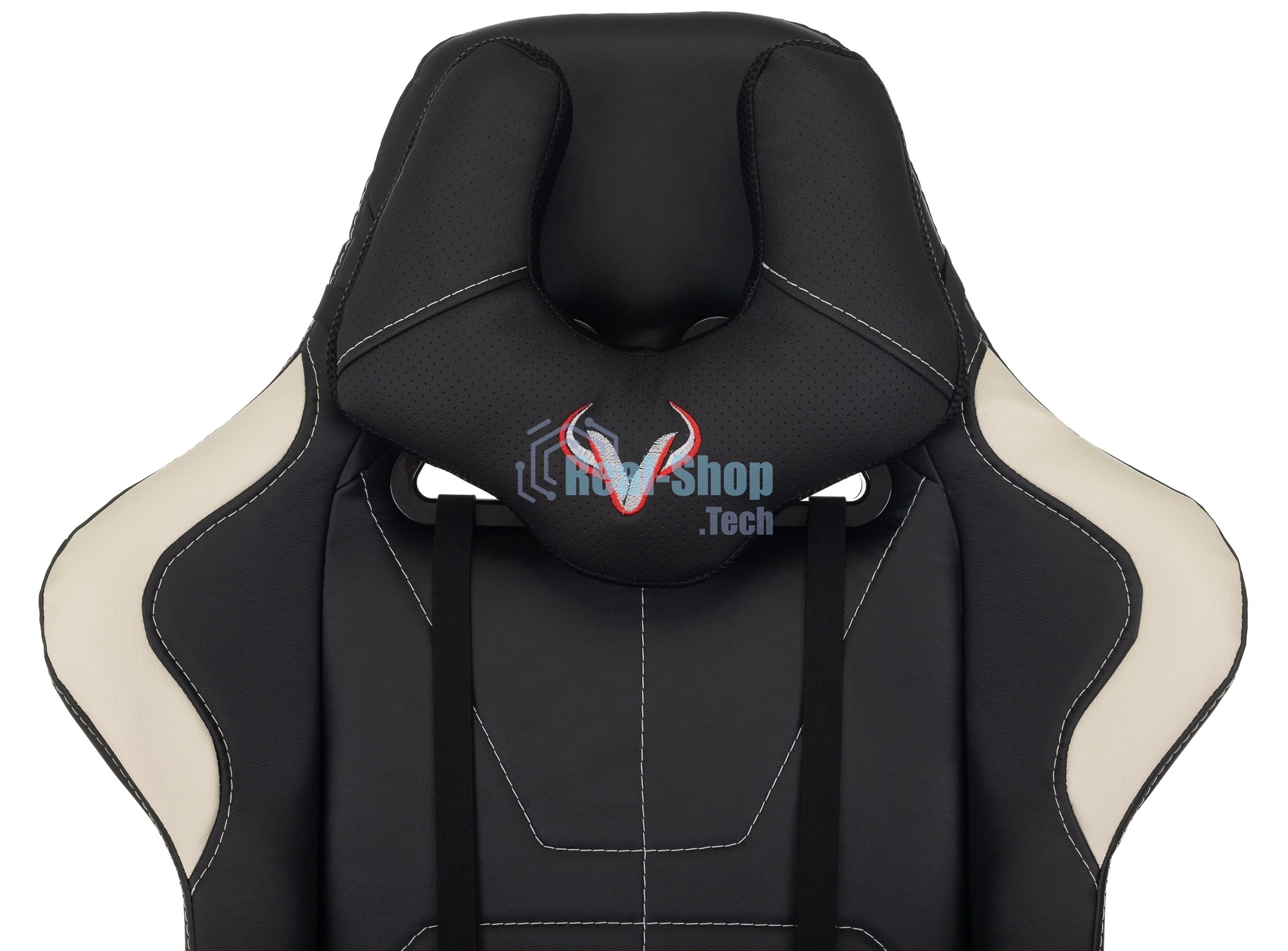 Кресло игровое Бюрократ VIKING 5 AERO WHITE черный/белый искусственная кожа