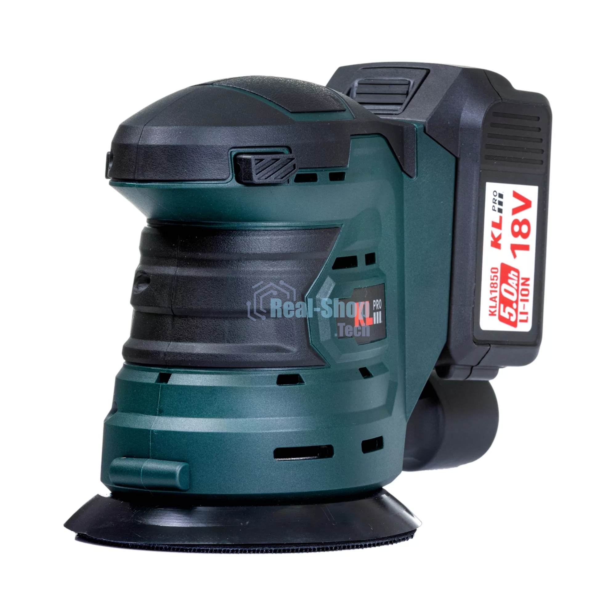 Эксцентриковая шлифовальная машина аккумуляторная KLPRO KLEZ18-50 (18В, Li-ion-2шт, 5.0А·ч, ЗУ 4,5А)