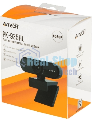 Веб-камера A4Tech PK-935HL 1920x1080, 30 кадр/с, USB Type-A, микрофон, ручная фокусировка, универсальное крепление