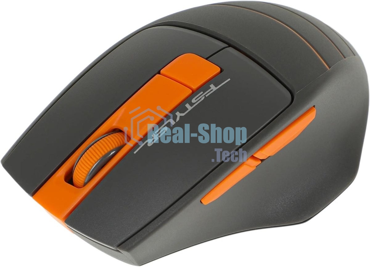 Мышь беспроводная A4Tech Fstyler FG30S серый/оранжевый, 2000 dpi, радиоканал, USB, кнопки - 6