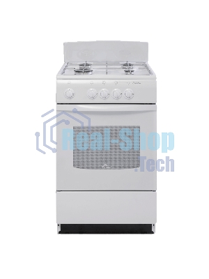 Плита газовая De Luxe 5040.38 г (щ) белый, конфорок 4 шт, духовка 43 л, 50 см x 85 см x 50 см