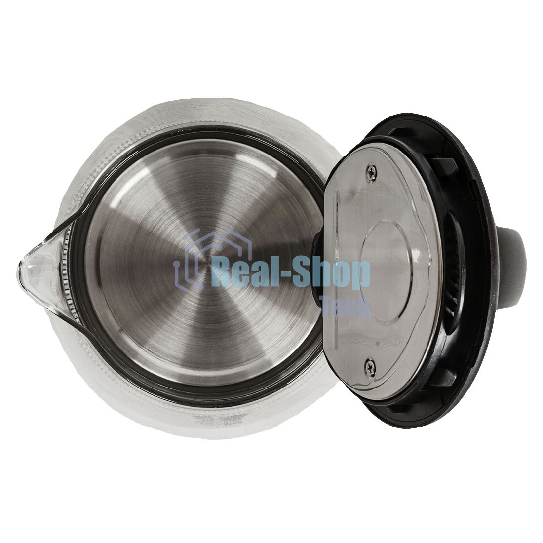 Чайник электрический JVC JK-KE1825 1,7 л, 2200 Вт, черный с серебристым