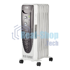 Обогреватель масляный Ballu Turbo BOH/TB- 07FH 1500 (7 секций), белый, 1500 Вт, 24 м2, механический термостат
