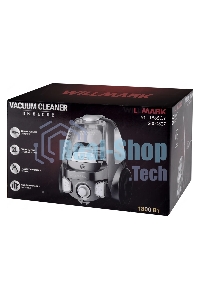 Пылесос Willmark VC-1865CY черно-серый, 380/1800 Вт, уборка сухая, пылесборник контейнер 2 л