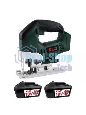 Лобзик электрический профессиональный бесщеточный KLPRO KLDT18B-80 (18В, Li-ion-2шт, 8.0А·ч, патрубок для пылесоса, полотна (дерево/металл, З/У-4А, кейс)