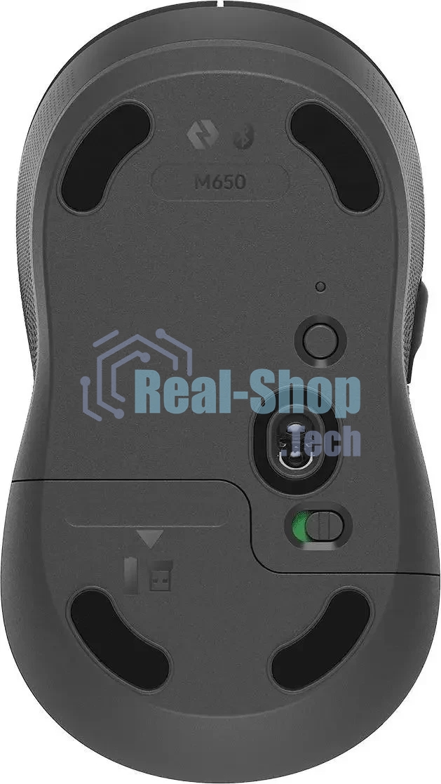 Мышь беспроводная Logitech M650 графитовый, 4000 dpi, радиоканал, Bluetooth, USB, кнопки - 5