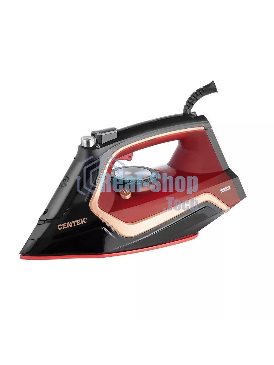 Утюг Centek CT-2313 RED 2600 Вт керамическая подошва, 350мл, паровой удар, самоочистка, капля-стоп