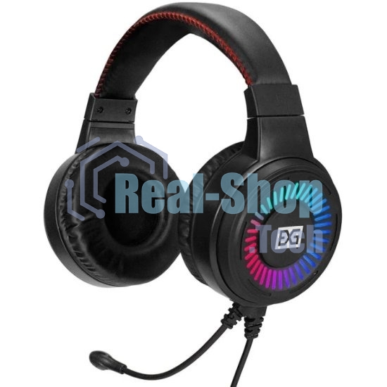 Гарнитура ExeGate Gaming HS-520G чёрный, проводная, 2 x mini jack 3.5 мм + USB, подсветка, регулятор громкости