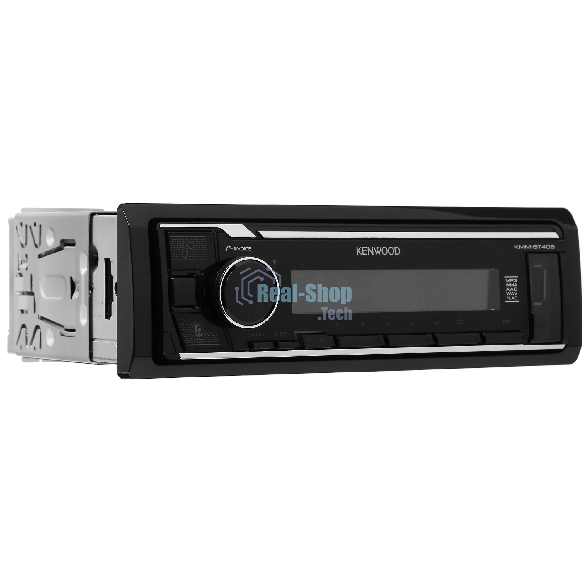 Автомагнитола Kenwood KMM-BT408, 1 DIN, Bluetooth, USB Type-A, AUX, съёмная панель
