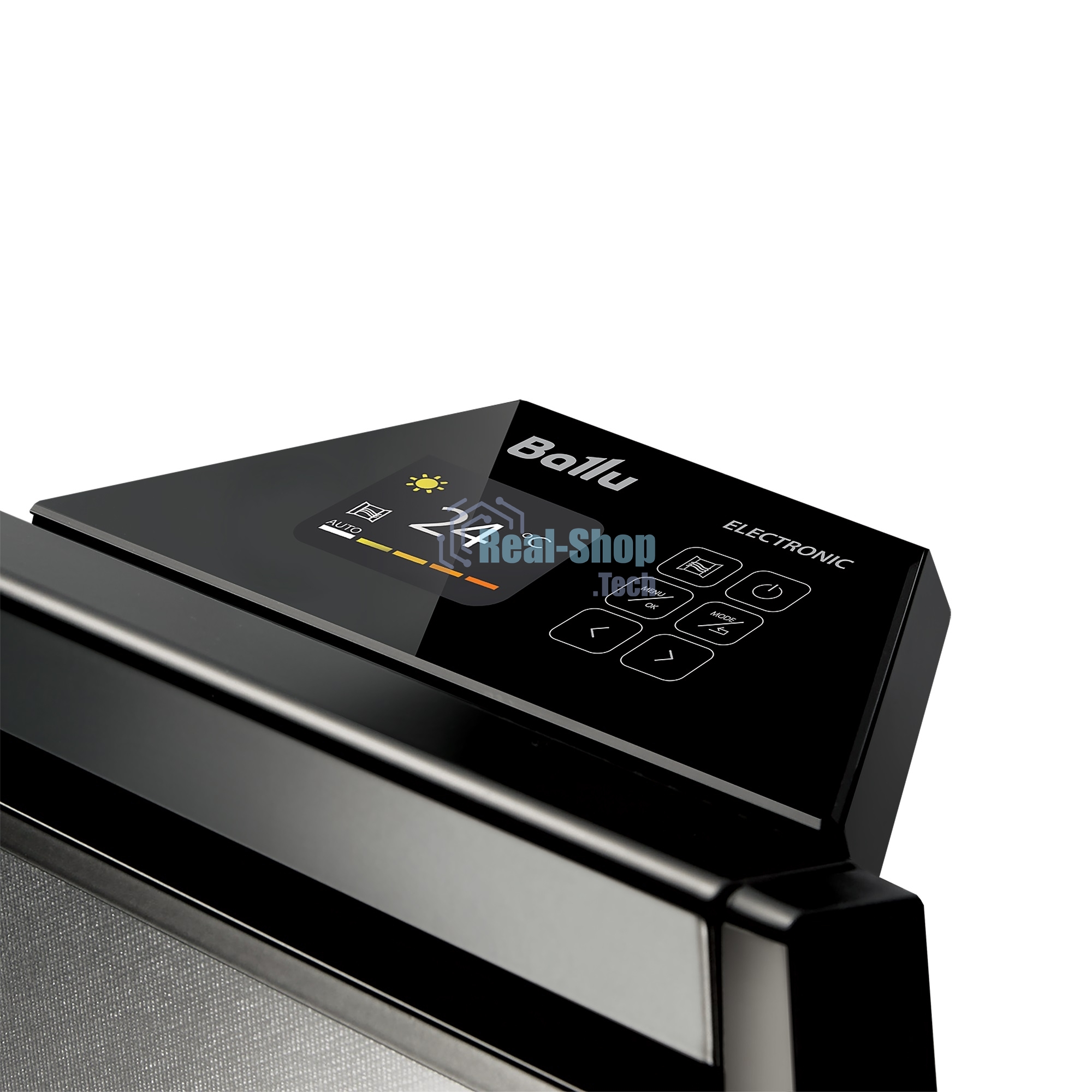 Конвективно-инфракрасный обогреватель Ballu Plaza Solar BIHP/S-2500 черный, 2500 Вт, 25 м2, термостат, дисплей