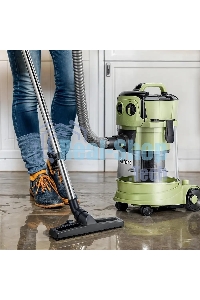 Пылесос Kitfort КТ-5194 зеленый/черный, 600/1000 Вт, уборка сухая/сбор жидкости, пылесборник контейнер, 15 л
