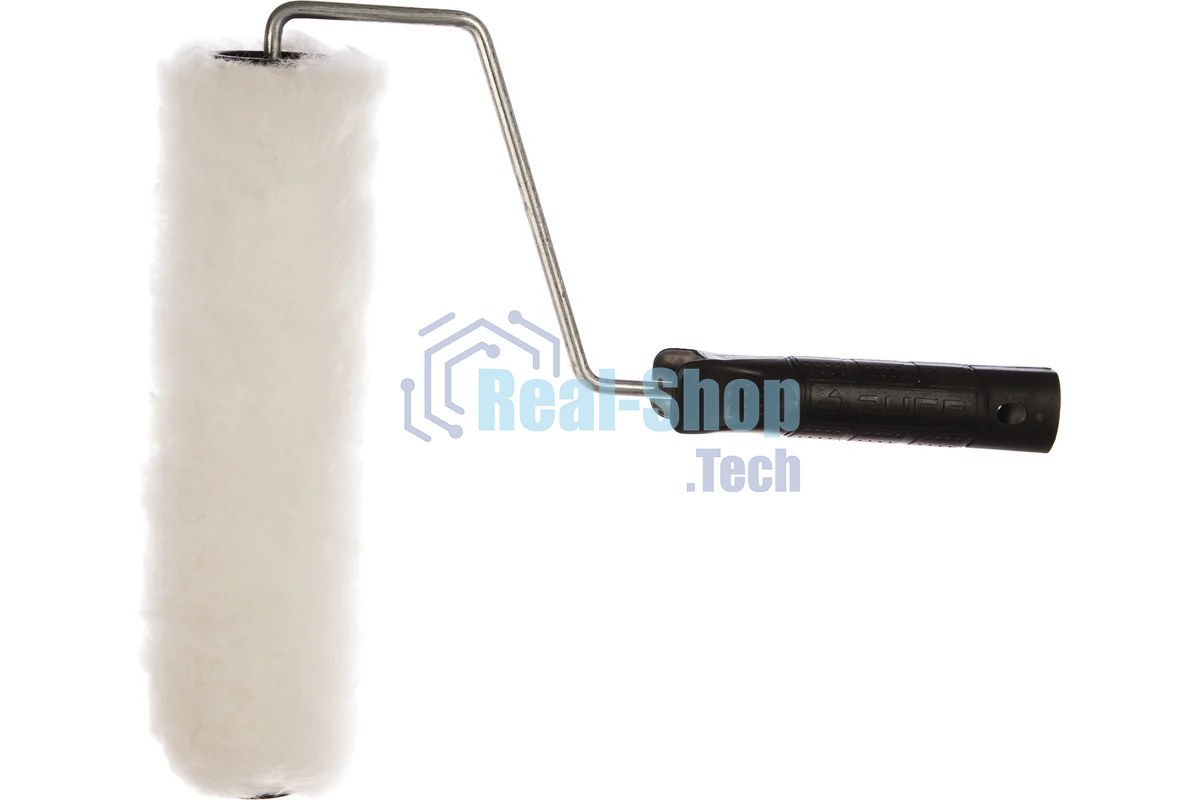 Валик малярный РАДУГА, 240 мм, d=40 мм, ворс 14 мм, ручка d=6 мм, Зубр Стандарт