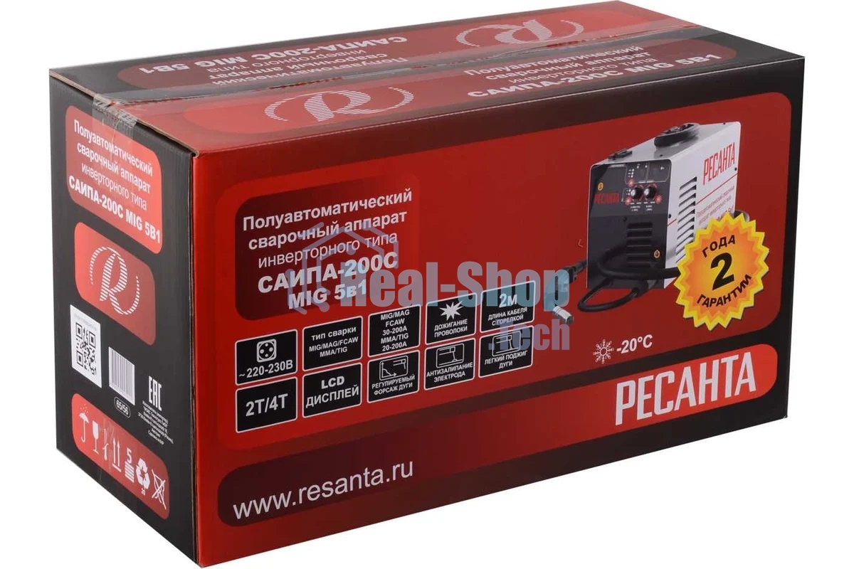 Сварочный аппарат инверторный п/а САИПА-200C Ресанта