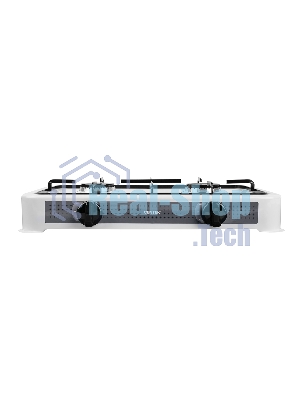 Плита настольная газовая Centek CT-1524 белый, 3.4 кВт, газ, конфорки - 2, эмаль, поворотные переключатели