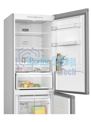 Холодильник Bosch KGN55VL21U нержавеющая сталь двухкамерный 375/105л морозилка снизу, No Frost