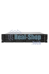 Сетевое хранилище без дисков SMB QNAP TS-1232PXU-RP-4G 12-Bay quad-core 64-bit AL324 1.7 GHz rackmount NAS with 250W redundant PSU, 4Gb DDR4 UDIMM RAM (max 1x16GB), SATA 6Gb/s, 2x 10GbE SFP+ LAN, 2x2.5 GbE LAN, 1x PCIe Gen2 x2 slot. W/o RAIL-B02