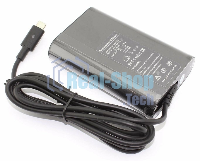 Блок питания (сетевой адаптер) для ноутбуков Dell 5V/20V-3.25A 65W Type-C, OEM