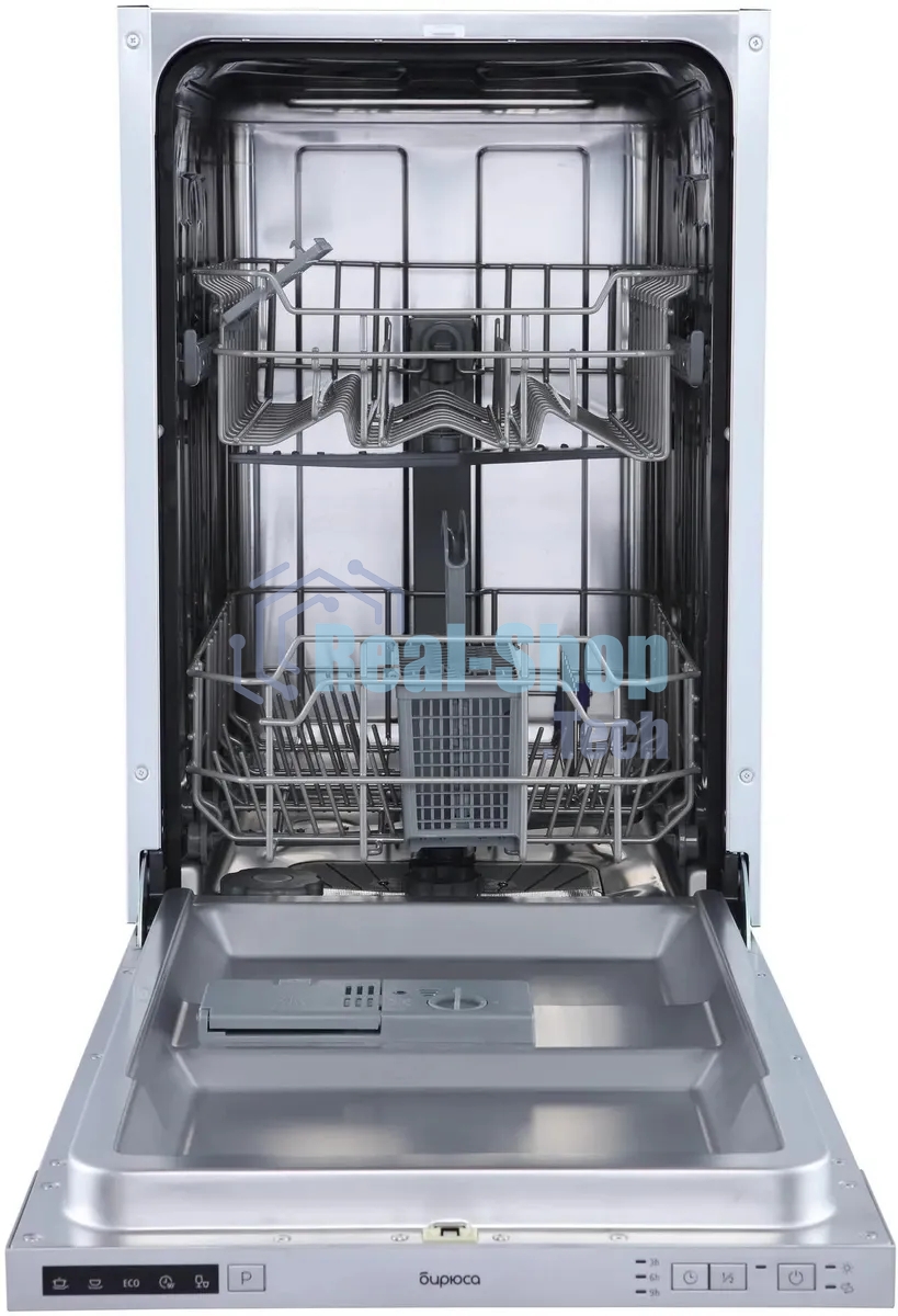 Встраиваемая посудомоечная машина Бирюса DWB-409/5, серебристый, 44.8 см, 9 компл., 49 дБ, класс A++