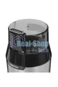 Кофемолка Centek CT-1362 (сталь) 200Вт, 60гр, стальн стакан, стальн чаша, прозрачная крышка