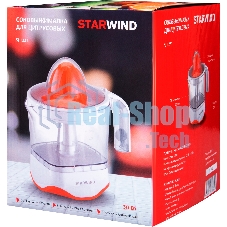 Соковыжималка цитрусовая Starwind SJ 1231 30Вт рез.сок.:1мл. оранжевый/прозрачный