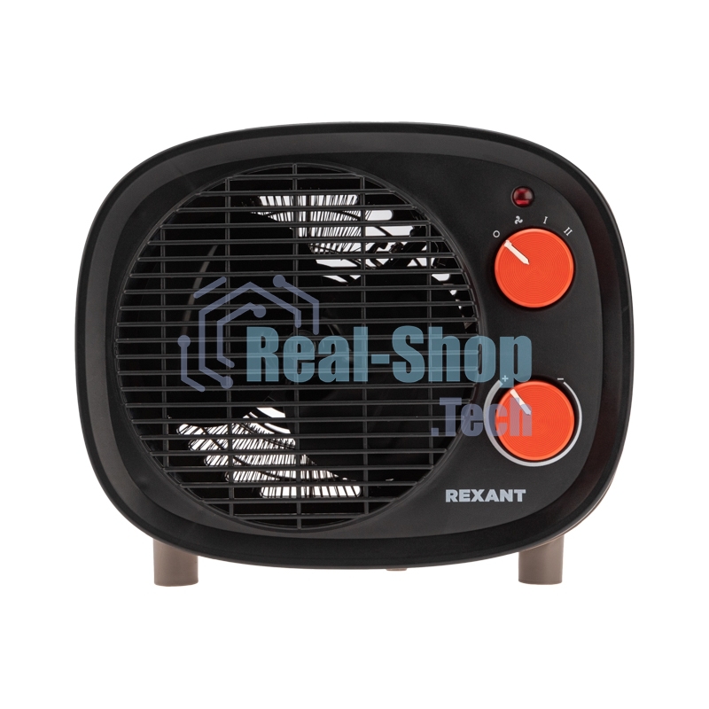 Тепловентилятор Rexant 60-0034, черный, 2000 Вт, 20 м2, термостат