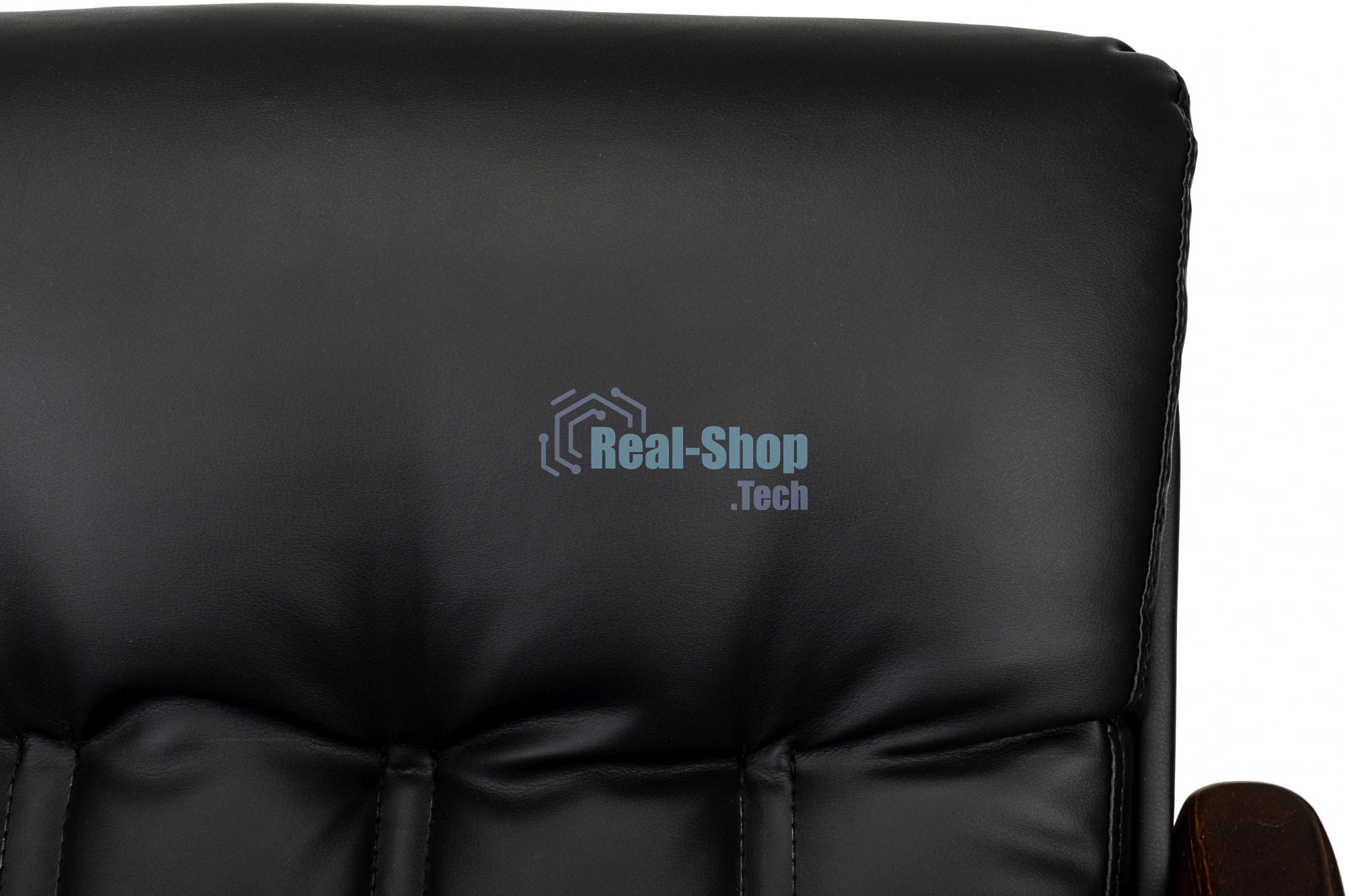 Кресло руководителя Бюрократ T-9932W-LOW-Eco черный, эко.кожа, низк.спин. крестов. металл/дерево