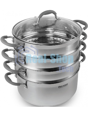 Пароварка Rondell RDS-1103 26 см. 3 перфорированных уровня (5,5 л - нижний ярус)