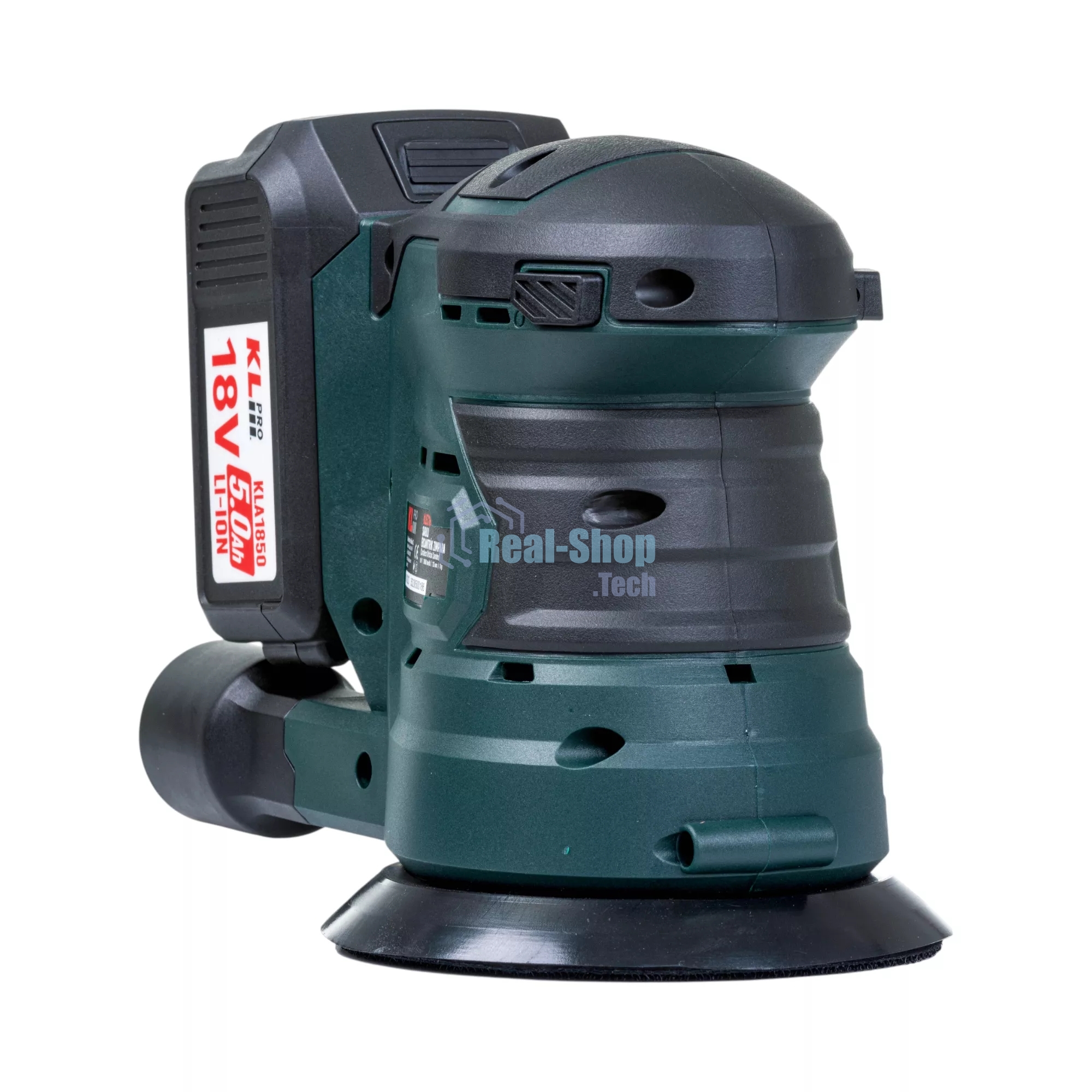 Эксцентриковая шлифовальная машина аккумуляторная KLPRO KLEZ18-50 (18В, Li-ion-2шт, 5.0А·ч, ЗУ 4,5А)